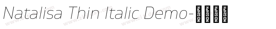 Natalisa Thin Italic Demo字体转换